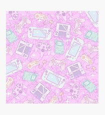 Cute Pastel Game Console Pattern Photographic Print
