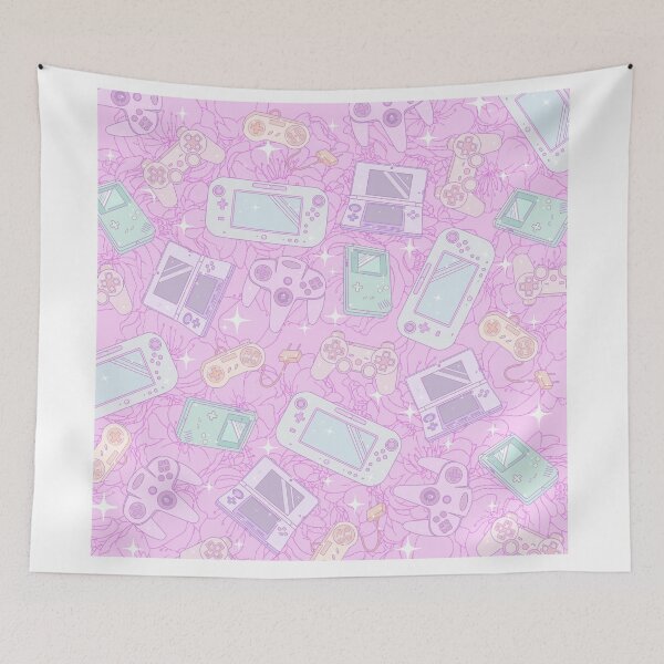 Item preview, Cute Pastel Game Console Pattern designed and sold by artbybee7.