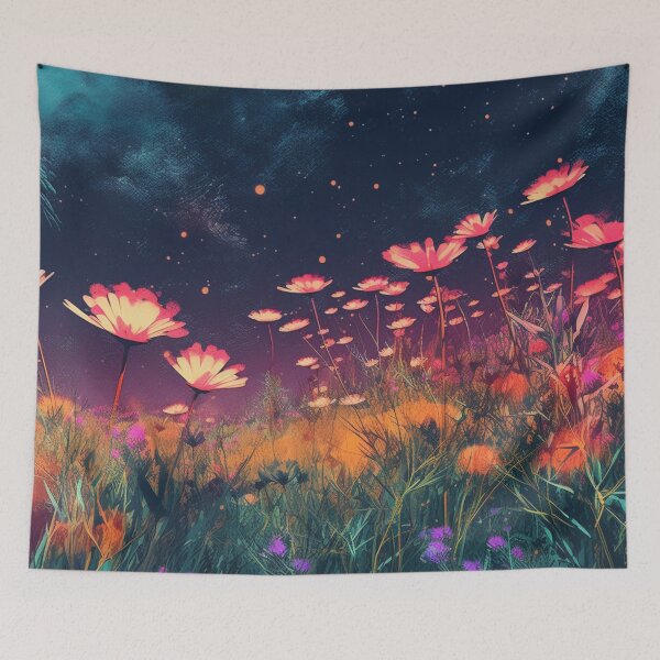 Item preview, Enchanted Wild Flowers in the Moonlight Cool Mesmerizing designed and sold by BrandonArtWorld.