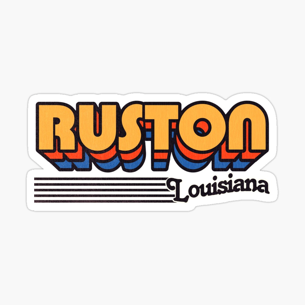 Ruston, Louisiana | Retro Stripes Sticker
