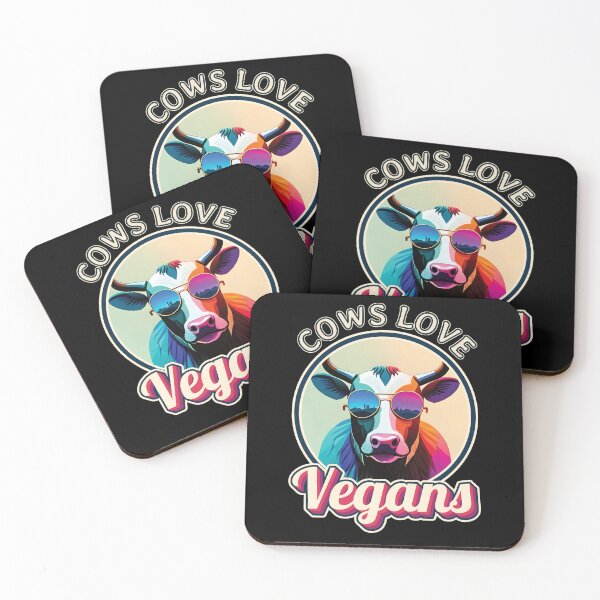 Item preview, Cows Love Vegans Vegan Cow Wearing Cool Sunglasses Lover Animal Rights Ver8 designed and sold by thecatcouch.
