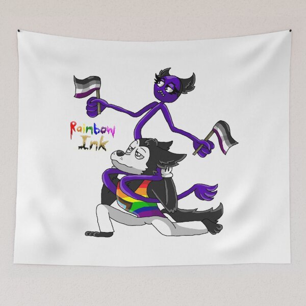 Item preview, Purple And Boris Pride Month 2023 (Rainbow Ink) designed and sold by DarkDragonDeception - Claudia.