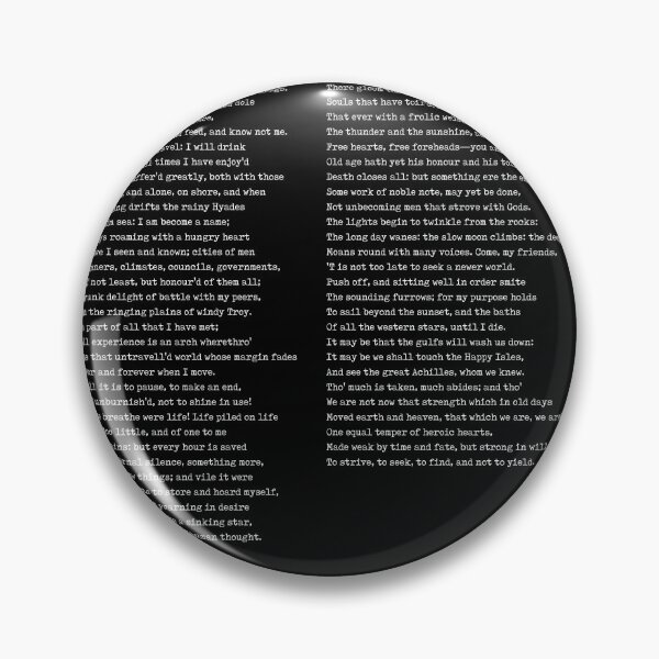 Item preview, Ulysses - Alfred Lord Tennyson Poem - Literature - Typewriter Print - Black designed and sold by Studio Grafiikka.