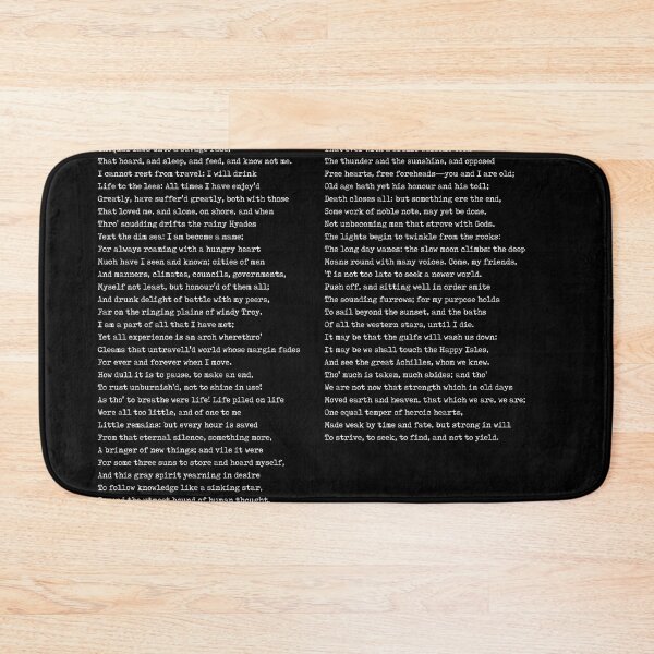 Item preview, Ulysses - Alfred Lord Tennyson Poem - Literature - Typewriter Print - Black designed and sold by Studio Grafiikka.