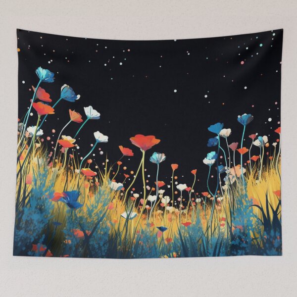 Item preview, Enchanted Wild Flowers in the Moonlight Cool Mesmerizing designed and sold by BrandonArtWorld.