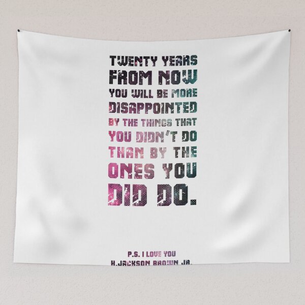 Item preview, Twenty years from now 01 - H Jackson Brown, P.S.I Love You - Typographic Quote Print designed and sold by Studio Grafiikka.