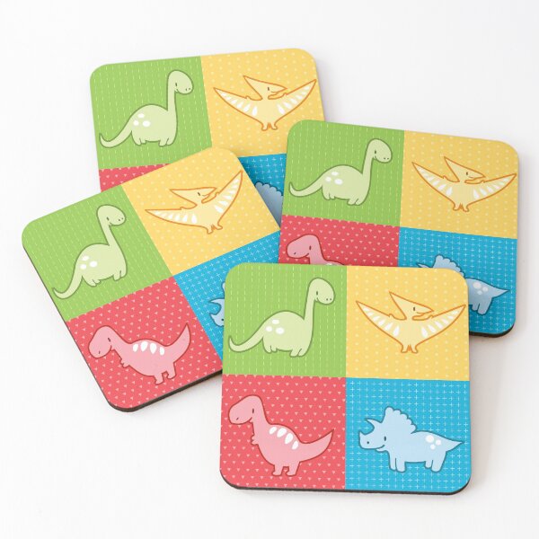 Item preview, Colorful dinosaurs and pterodactyl cheater quilt designed and sold by Petits Pixels.
