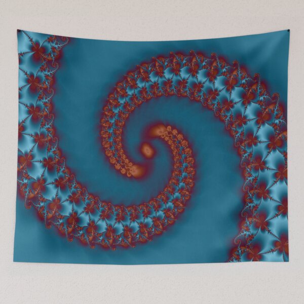 Item preview, Brown and Blue Swirling Fractal designed and sold by natnat7w.