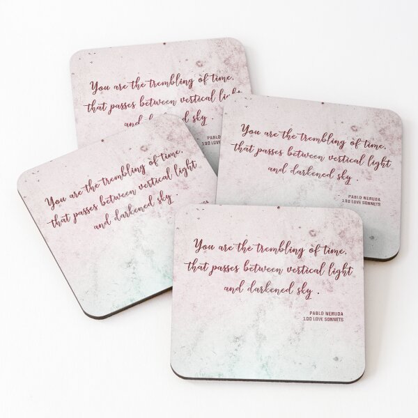 Item preview, You are the trembling of time 01 - Pablo Neruda - 100 Love Sonnets - Typographic Quote Print designed and sold by Studio Grafiikka.