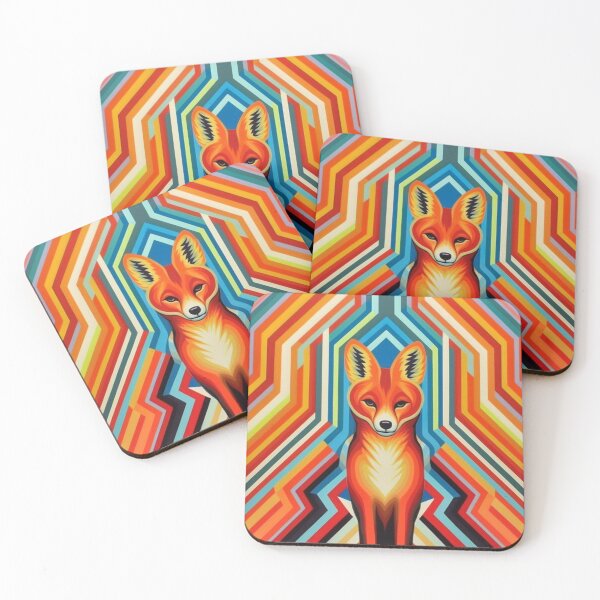 Item preview, Spectrum Fox: Radiant Op Art Red Fox Design  designed and sold by SayWhatJAY.