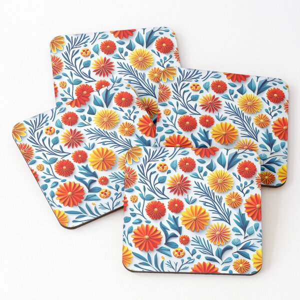 Item preview, Unfold the Beauty: Explore 3D Kirigami Flower Art Seamless Vector Flowers Pattern - Premium Design designed and sold by Jisoo Flowers.