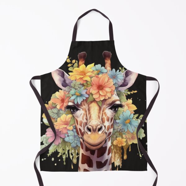 Item preview, Vintage Majesty: Elegant Giraffe with Floral Crown" designed and sold by lg whittaker.