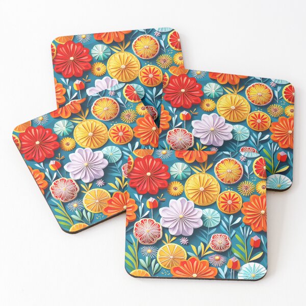 Item preview, Immerse in Floral Splendor: Top-rated 3D Kirigami Designs Seamless Vector Flowers Pattern - Premium Design designed and sold by Jisoo Flowers.