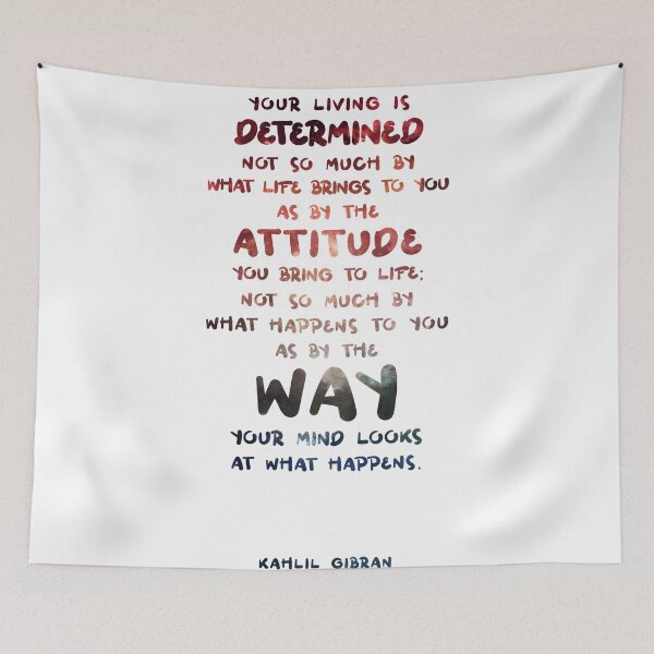 Item preview, Kahlil Gibran - Quote on Life 02 - Typographic Print - Attitude, Mind designed and sold by Studio Grafiikka.