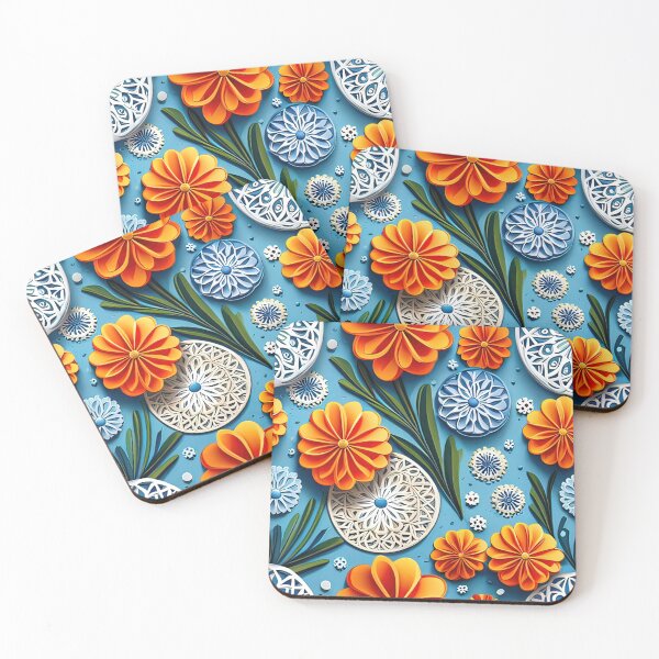 Item preview, Crafted to Perfection: Elevate Your Space with 3D Kirigami Flowers Seamless Vector Flowers Pattern - Premium Design designed and sold by Jisoo Flowers.