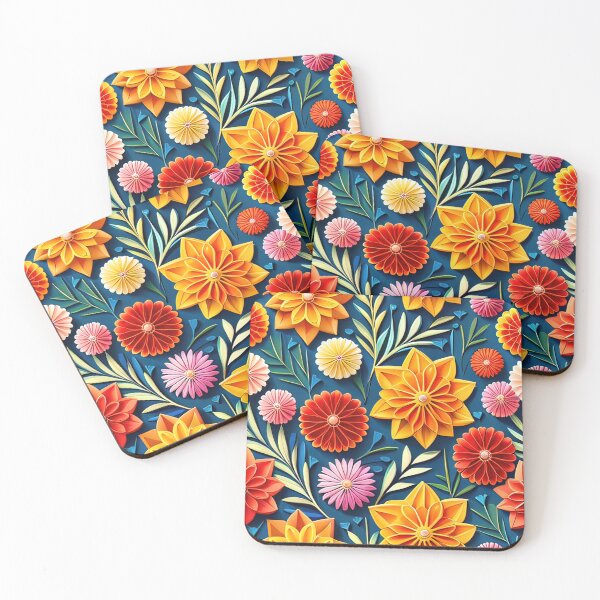 Item preview, Awe-Inspiring Paper Blossoms: Trending 3D Kirigami Creations Seamless Vector Flowers Pattern - Premium Design designed and sold by Jisoo Flowers.
