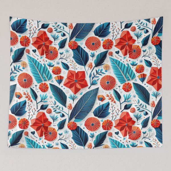 Item preview, Artistry in Motion: Captivating 3D Kirigami Floral Sculptures Seamless Vector Flowers Pattern - Premium Design designed and sold by Jisoo Flowers.