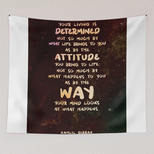 Item preview, Kahlil Gibran - Quote on Life 03 - Typographic Print - Attitude, Mind designed and sold by Studio Grafiikka.