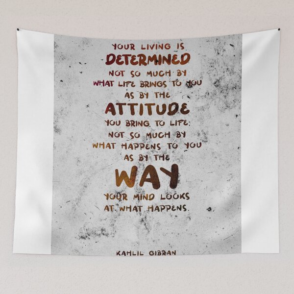 Item preview, Kahlil Gibran - Quote on Life 01 - Typographic Print - Attitude, Mind designed and sold by Studio Grafiikka.