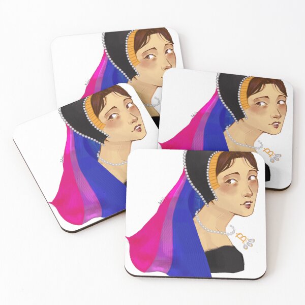Aperçu de l'œuvre Drapeau de la fierté d'Anne Boleyn [Bisexuel] créée et vendue par Primbrid.