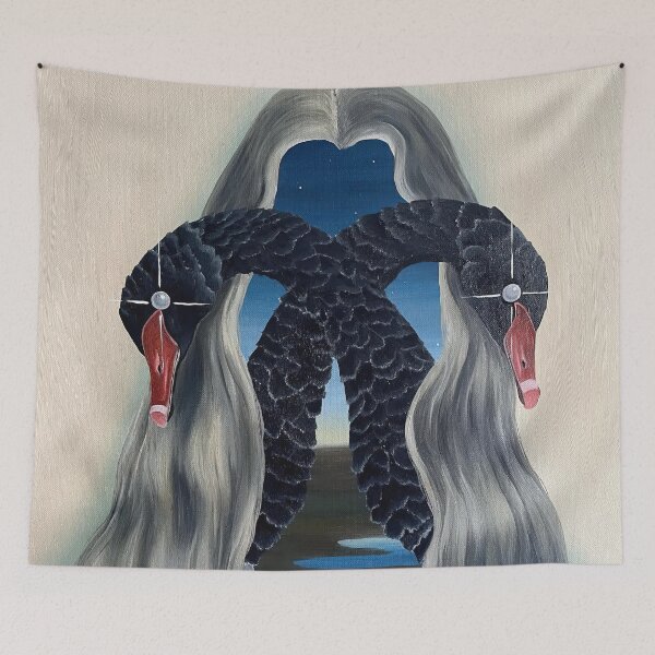 Item preview, Two Black Swans at Night designed and sold by DarisBarker.