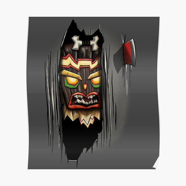 Crash Bandicoot Posters Redbubble - naughty dog neocortex and uka uka roblox