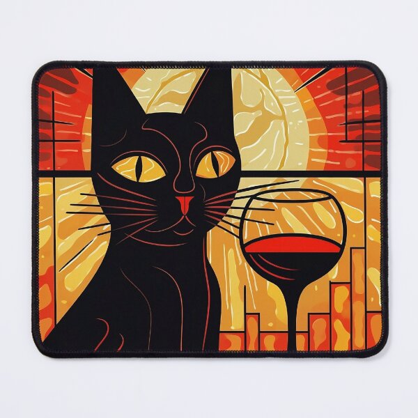 Item preview, Wine-drinking cat designed and sold by QhapaqStore.