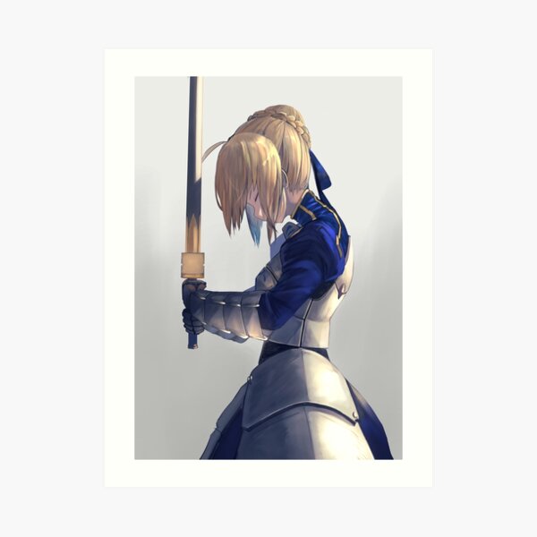 Saber Fate Stay night Art Print