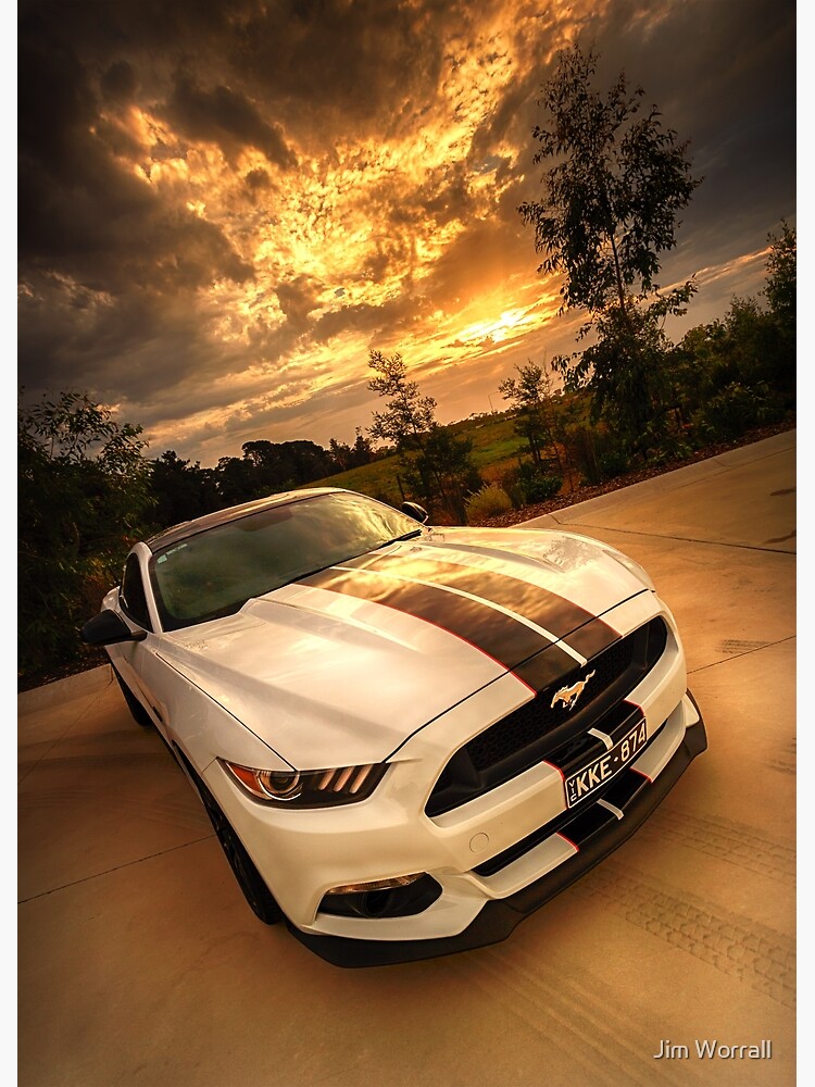 Impression d'art Mustang GT Muscle Car in the Sunset