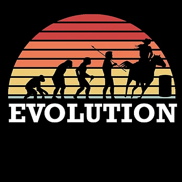 Artwork thumbnail, Barrel Racing Evolution Western Riding Horse Rodeo by Pubi