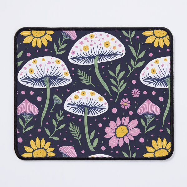 Item preview, Mushrooms and flowers pattern designed and sold by Shaymalily.