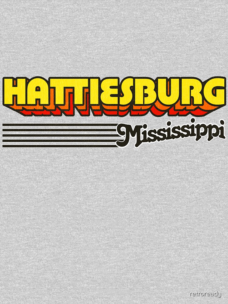 "Hattiesburg, Mississippi Retro Stripes" Tshirt for Sale by