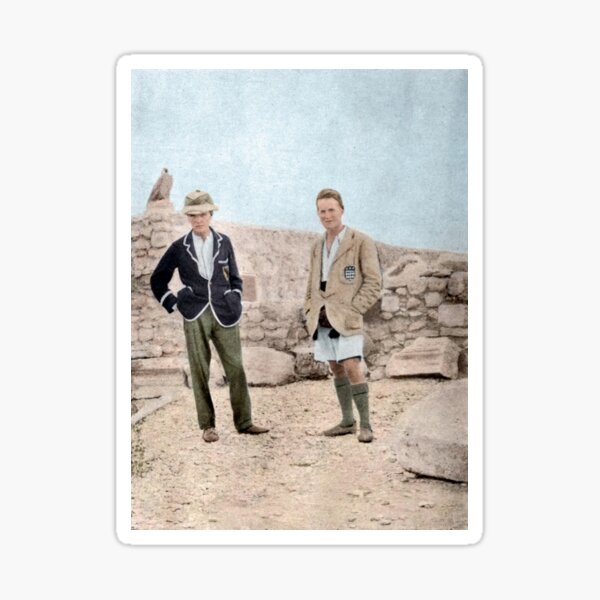 Lawrence of Arabia and Leonard Woolley at Carchemish, Syria, c. 1912 Sticker