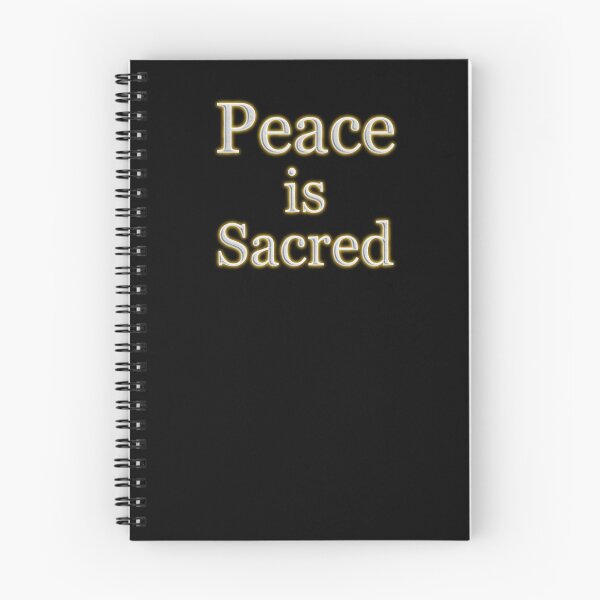 Item preview, Peace is Sacred (White Angelic halo Text) designed and sold by Swabcraft.