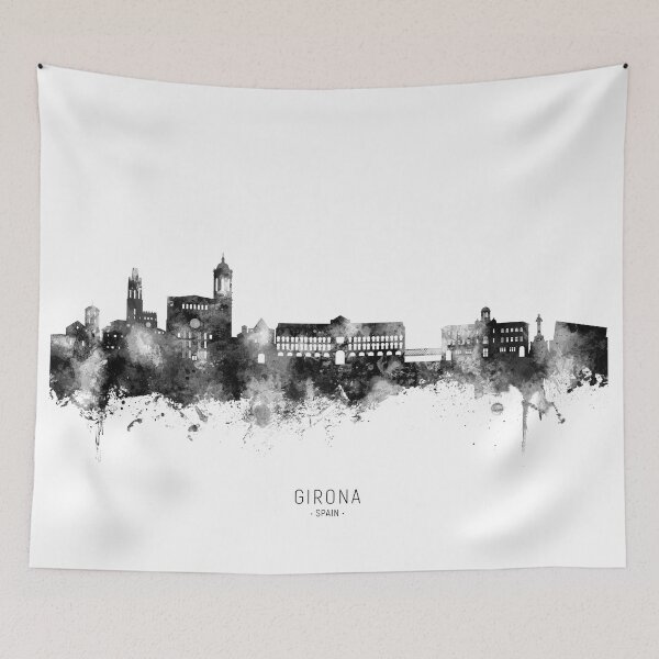 Item preview, Girona Spain Skyline designed and sold by ArtPrints.