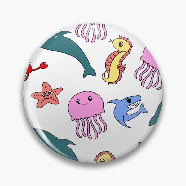 Item preview, Cute Playful sea world, cartoon sea animals designed and sold by Inem-Udoh.