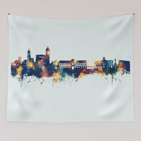 Item preview, Girona Spain Skyline designed and sold by ArtPrints.