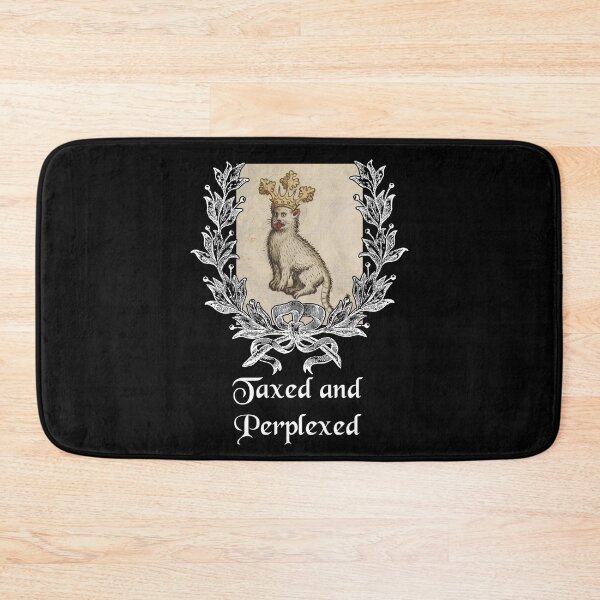 Item preview, 'Taxed and Perplexed' Goofy Cat with Crown - Medieval Designs Collection designed and sold by Ridiculam Toga.