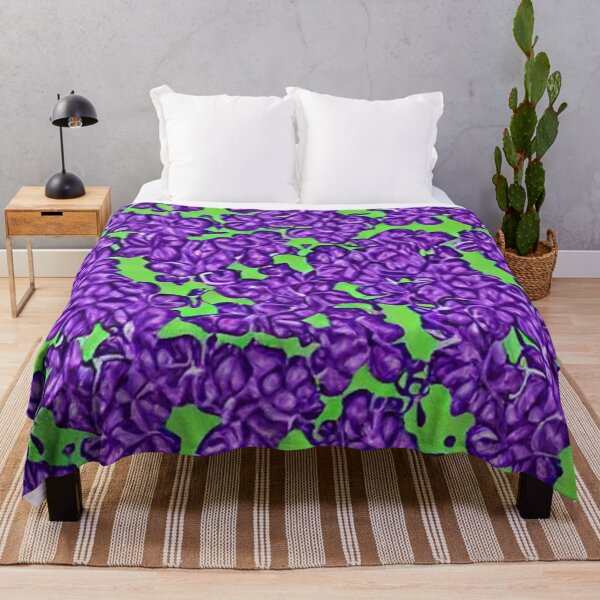 Item preview, Abstract Purple Petals On Green designed and sold by calibrit.