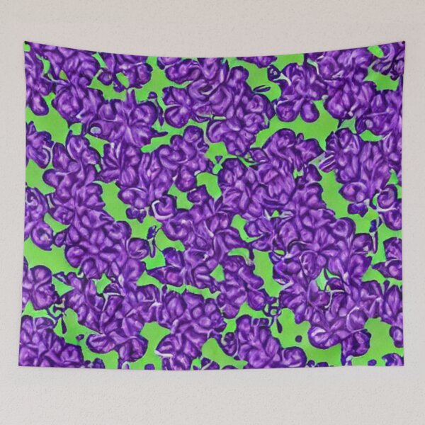 Item preview, Abstract Purple Petals On Green designed and sold by calibrit.