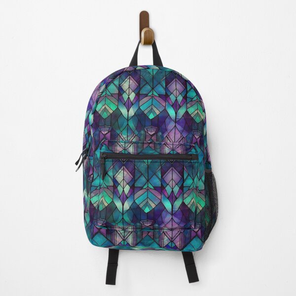 Item preview, Teal Blue & Soft Purple Stained Glass Pattern designed and sold by Sturdust.