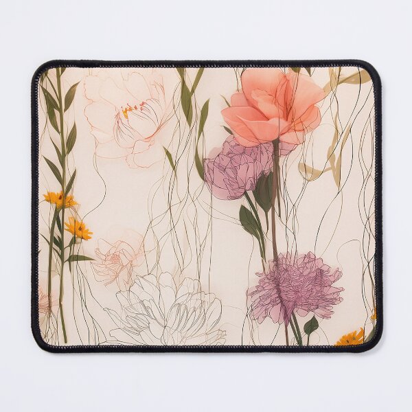 Item preview, Floral lineart collage mix in vertical lines designed and sold by EmeraldeaArt.