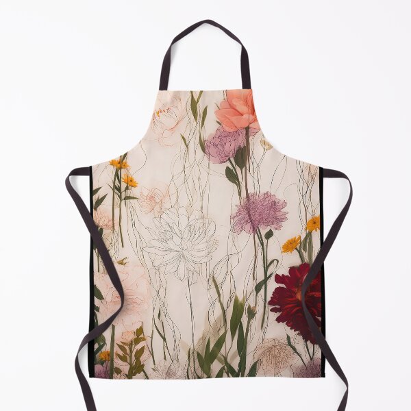 Item preview, Floral lineart collage mix in vertical lines designed and sold by EmeraldeaArt.