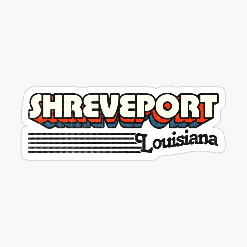 Shreveport, Louisiana | Retro Stripes Sticker