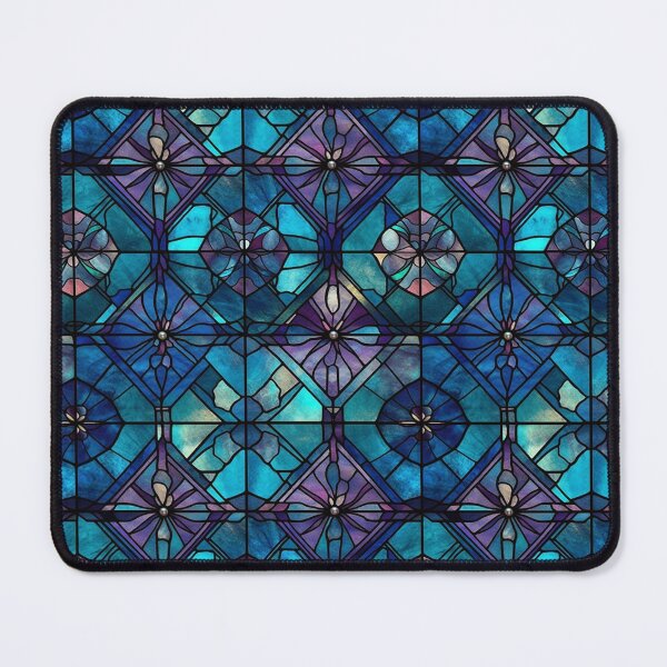 Item preview, Blue & Purple Geometric Stained Glass Pattern designed and sold by Sturdust.