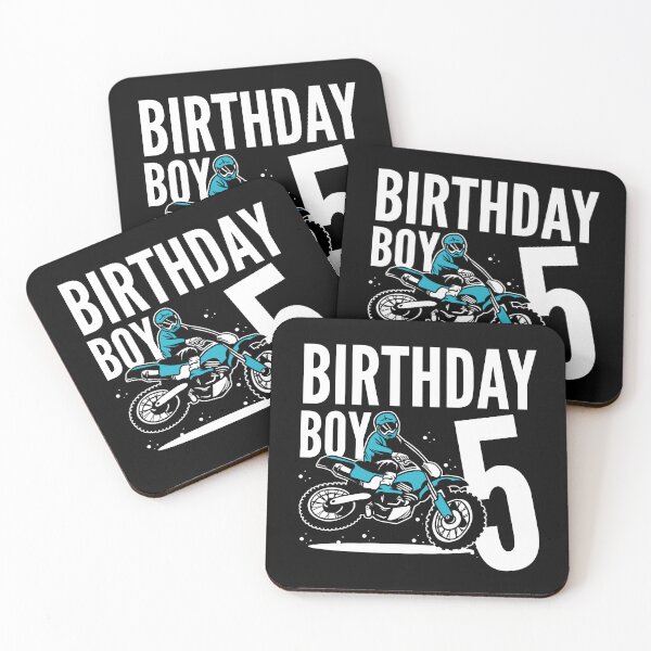 Item preview, I Will Be 5 Children's Birthday Boy Motorcycle designed and sold by Pubi.