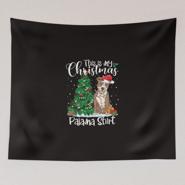 Item preview, Bully Christmas Lights Funny Pajama Dog Lover Xmas Pitbull Dog designed and sold by KamleshKohli.