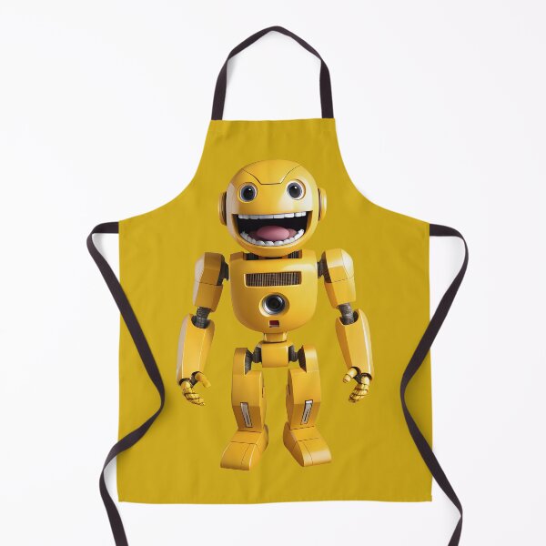 Item preview, Smiling Yellow Robot | Funny Robot Design for Tech Lovers designed and sold by Mementium.