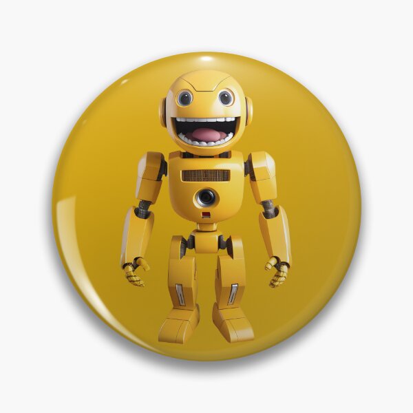 Item preview, Smiling Yellow Robot | Funny Robot Design for Tech Lovers designed and sold by Mementium.