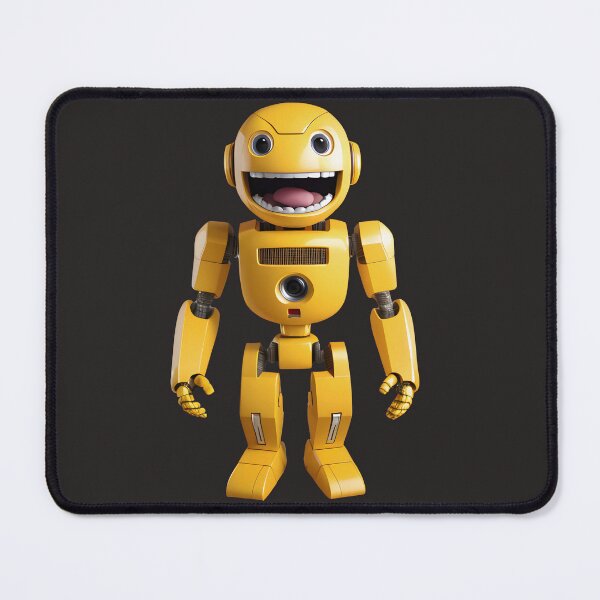 Item preview, Smiling Yellow Robot | Funny Robot Design for Tech Lovers designed and sold by Mementium.